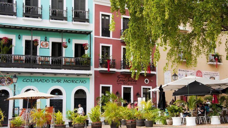 Beautiful building from the walking tour in Old San Juan