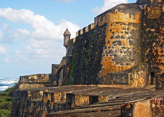 View of the walls surrounding Old San Juan city