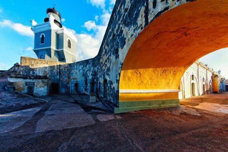 Old bridge inside El Morro Castle